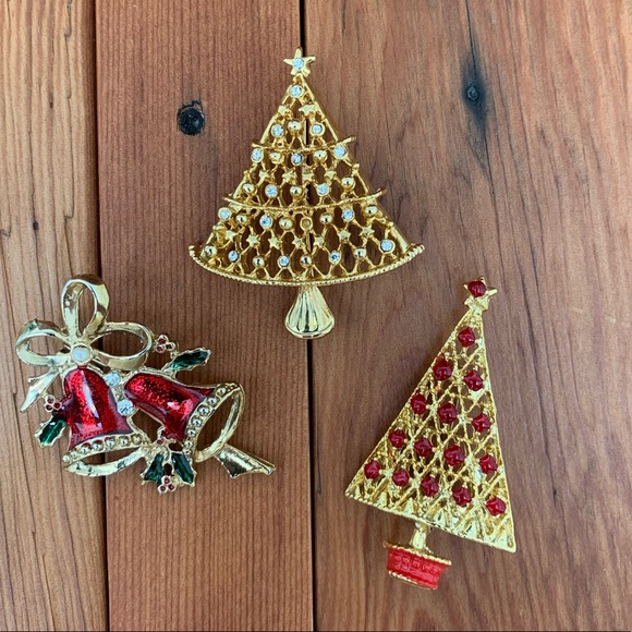 Jewelry - Vintage Holiday Brooches Pins